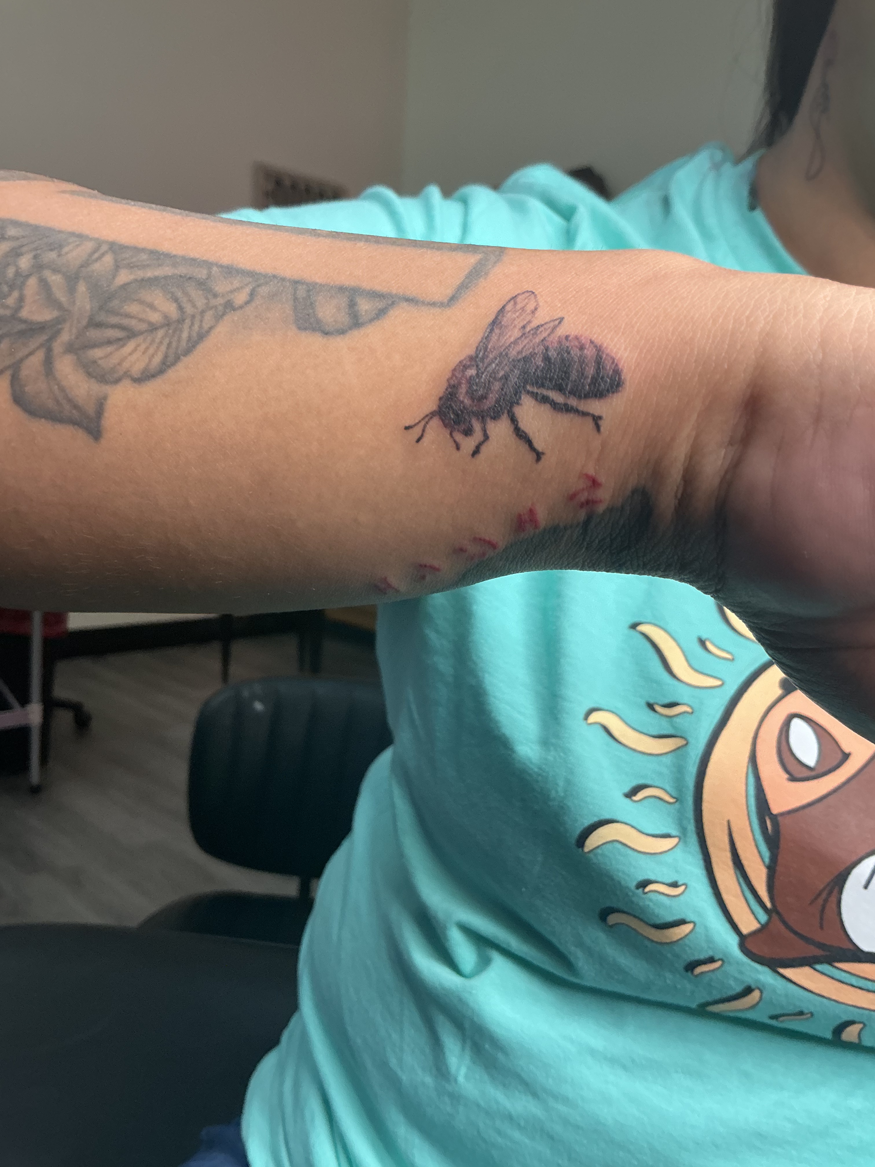 Large portrait shoulder tattoo