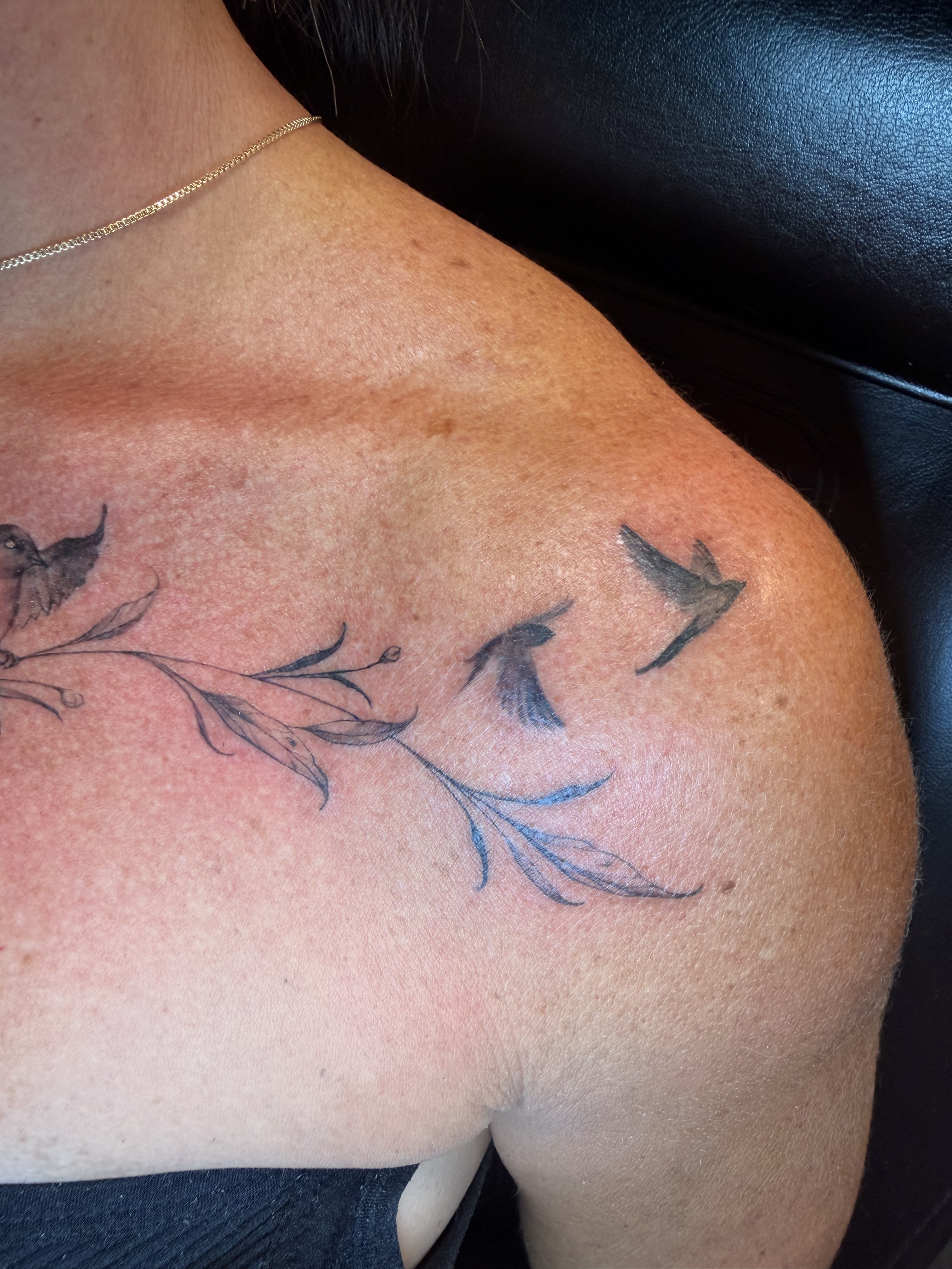 Large black and grey forearm piece