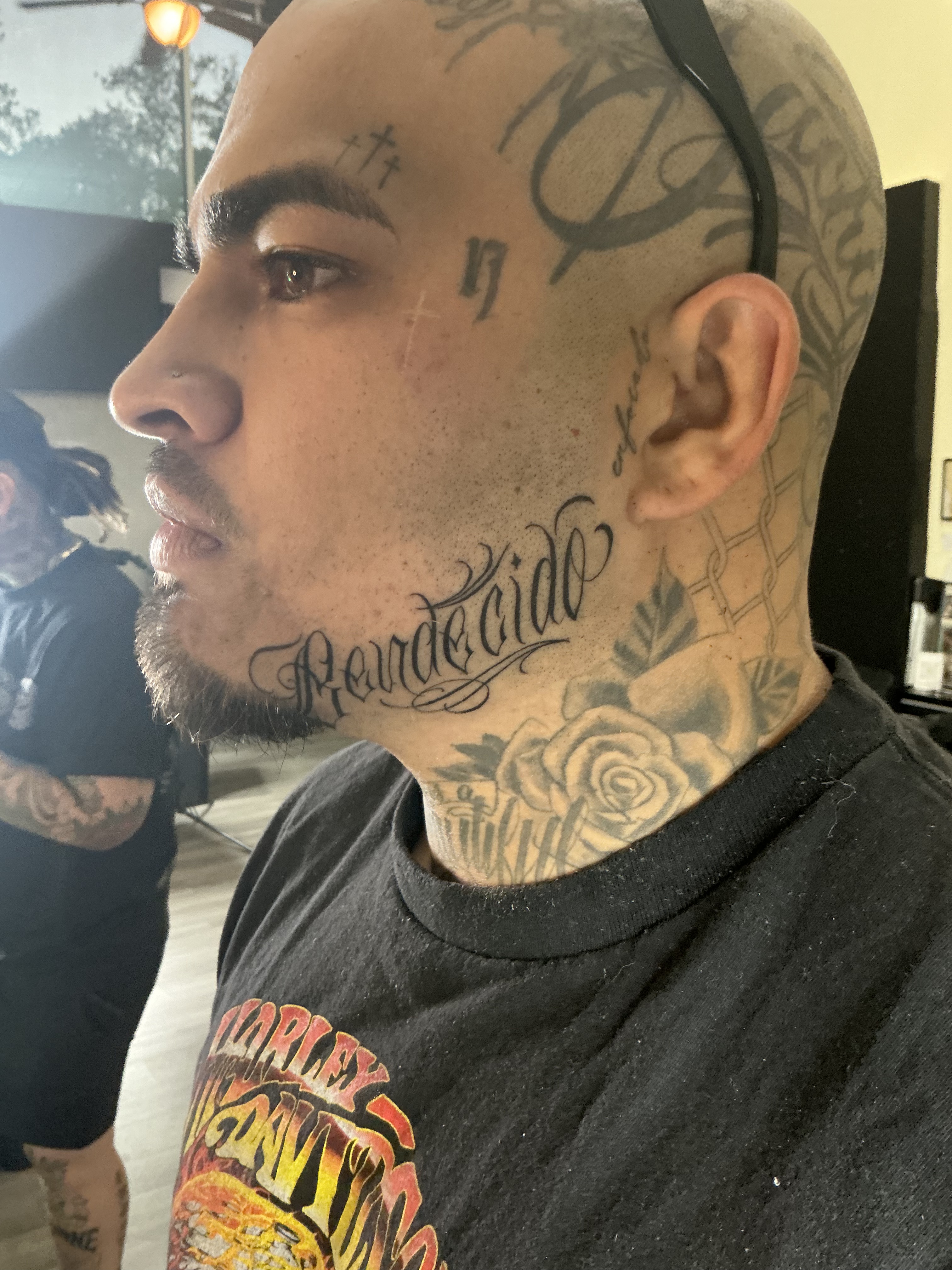 Fine line script tattoo