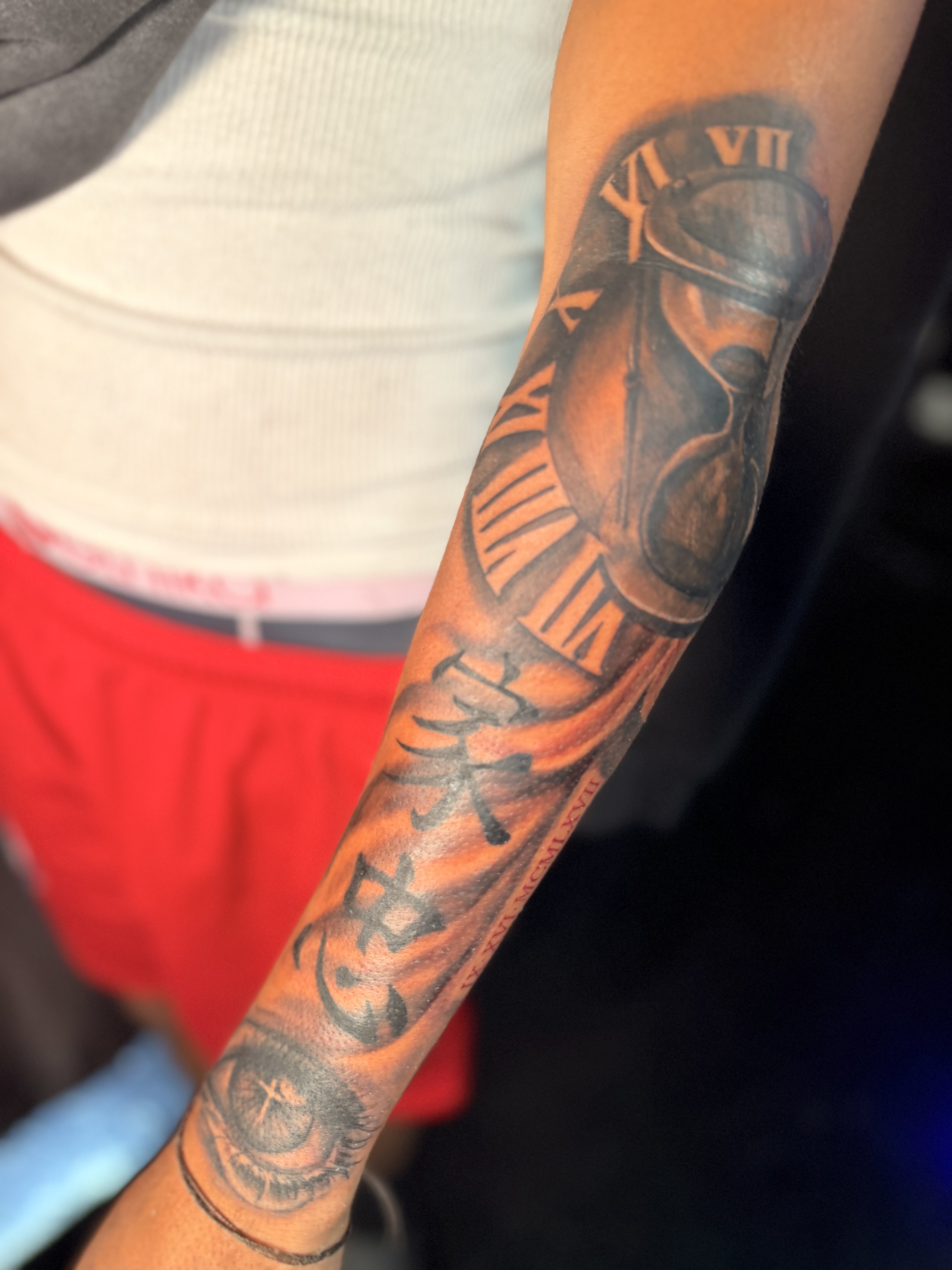 Fine line lettering tattoo